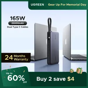 UGREEN 25000mAh PD145W PowerBank, 20000mAh PD100W Powerbank Fast Charging with Type C Cable for iPhone 17 16 Pro Max Chargeable Smartphone Accessories-tiktokshopmemorialday, outdoorfun