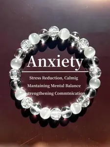 Artificial Crystal Beaded Bracelet, Stress Relief Bracelet for Women & Men, Fashion Jewelry for Party, Daily Clothing Decor, Trendy All-match & Exquisite Jewelry for Birthday Gift