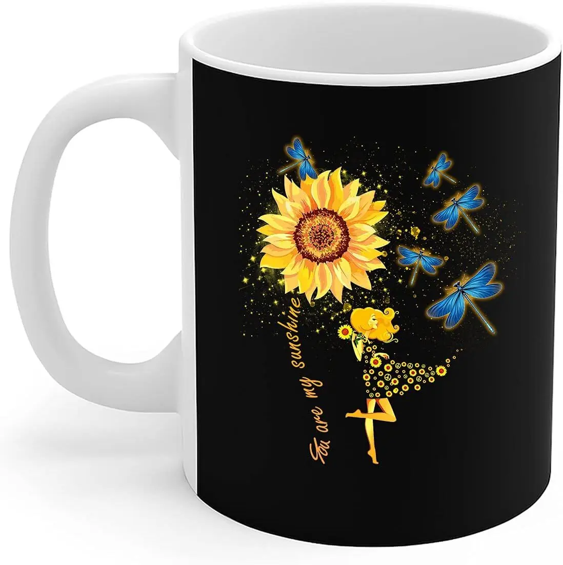 Sunflower Mug Sunflower Dragonfly You Are My Sunshine Coffee Mug 11oz