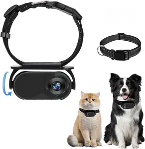 Jiawu Cat Collar Camera, HD 1080P Pet Camera Collar, 120° Wide Angle Dog Collars, Mini Sport Action Cameras, Portable Cameras for Cats, Dogs, Outdoor, Inoor (Black)