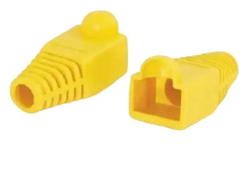 100 Pcs LOT CAT5 CAT5E CAT6 RJ45 Plug Connector End Boot Cap Snagless Yellow