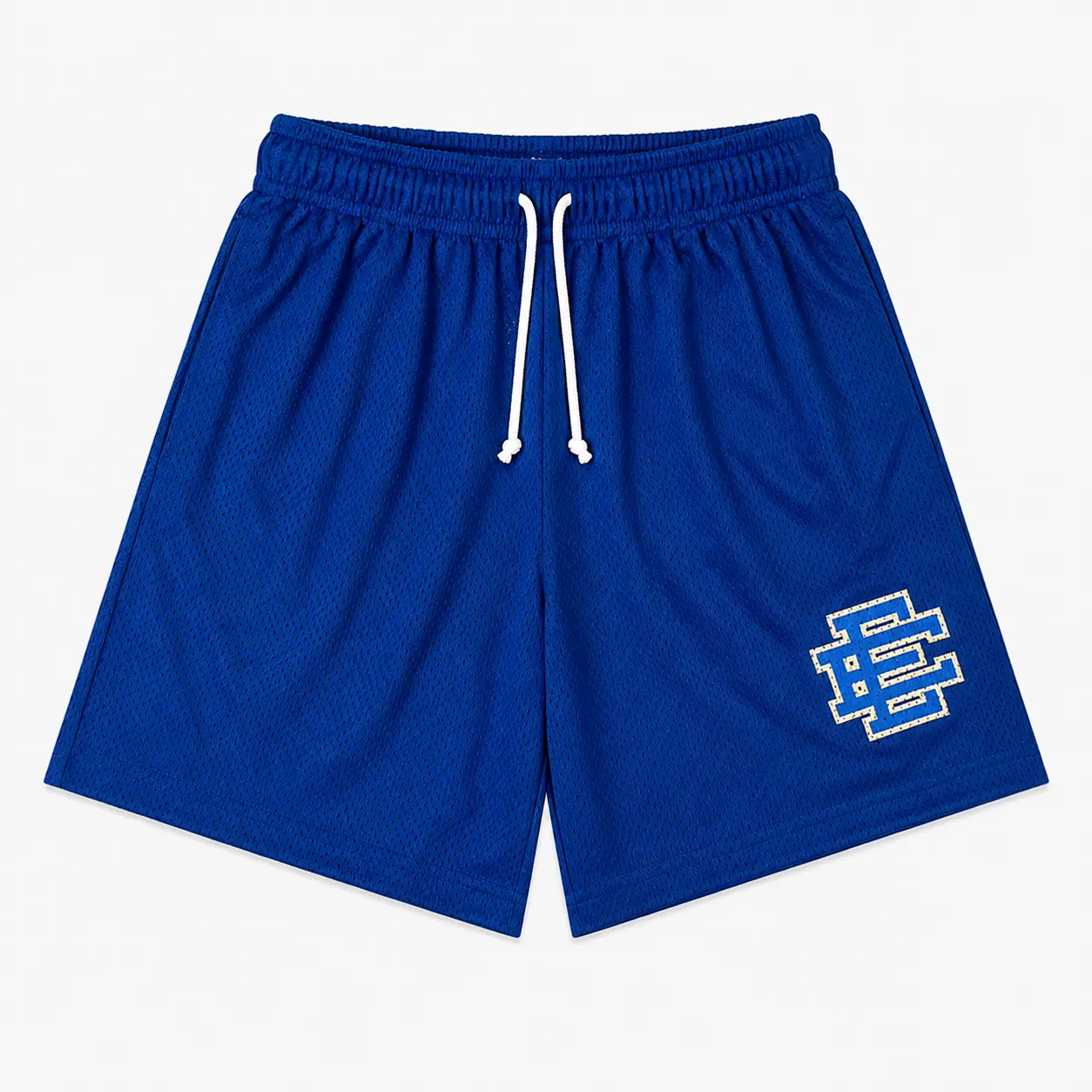 Eric Emanuel Men’s Solid Mesh Basketball Shorts, Minimal Athletic Gym Shorts, Breathable Streetwear Casual Shorts with Elastic Waist