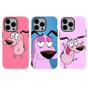 Cute Cartoon DogCourage The Cowardly Dog phone case,Tough phone case，for iPhone 16 15 14 13 12 11 17Pro Max,for Samsung S25 S24 S23 S22 Ultra,Gifts For Fans Men Women, Phone Accessories