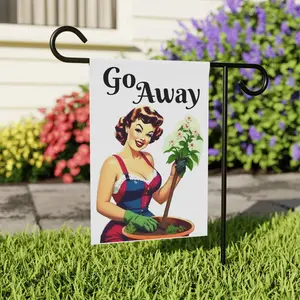 GO AWAY Garden & House Banner
