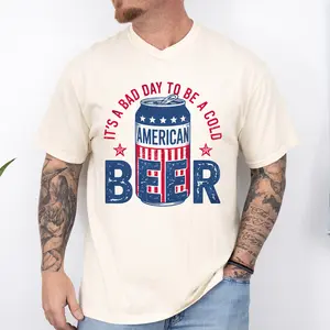 It's A Bad Day To Be A Cold Beer, Patriotic, Dad, Father's Day, Boyfriend, Husband, Brother, Guy Gift, Comfort Colors T-Shirt, Comfort Colors Tshirt, Men's Tee