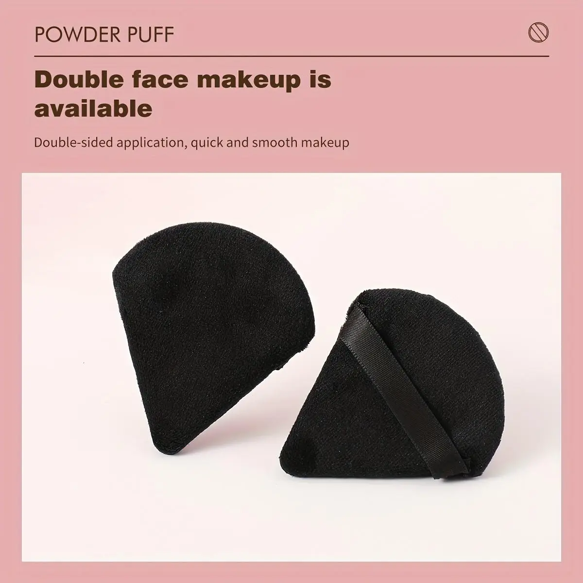10-pack Reusable Triangular Powder Puffs - Soft Plush Sponge, Flocked ...