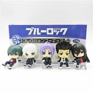 Anime Blue Lock Figures Football Comic Sitting Rensuke Figrine Q Version Kunigami Rin Sae Seishiro Reo PVC Model Room Decor Toy