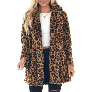 Buenoble Leopard Faux Fur Coat for Women | Super Soft Warm Stylish Winter Jacket | Viral Fall Winter Outfit