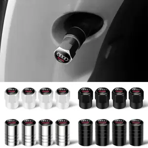 4Pcs Car Metal Wheel Tire Valve Caps Stem Cover Accessories For Audi Sline A3 A4 B5 B6 B7 B8 8P B9 8V 8L A6 C7 C6 A1 A5 A7 TT Q3 Q5 Q7 Q8 S3 S4 S5 S6 S7 RS3 RS5