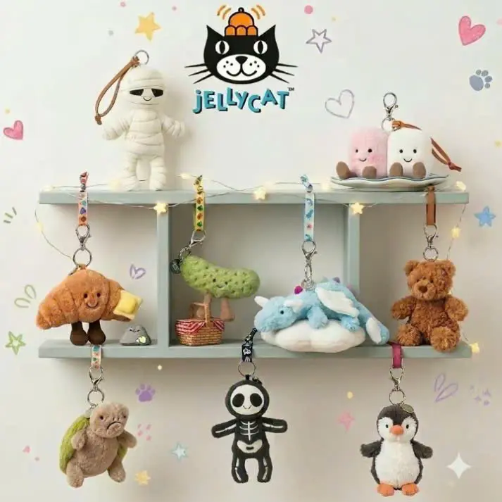 Jellycat Mini Plush Keychain – Kawaii Plush Toy Charm for Bags, Cute Aesthetic Accessory & Gift for Her