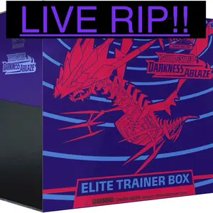 Pokémon Darkness Ablaze Elite Trainer Box - Sword & Shield Series - Live Rip!! - Collectible Trading Card Game