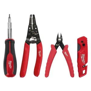 Milwaukee  Electrician's Tool Kit,11-in-1 Screwdriver,FASTBACK Utility Knife(4 Piece)