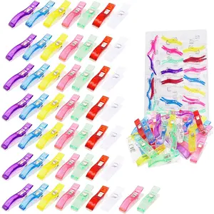 50 count Large Sewing Clips, 7 Bright Colors Multipurpose Quilt Clips Craft Tools Quilting Accessories with Box Packed