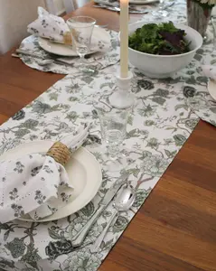 Florence Fern Green Floral Table Runner