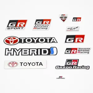 Gr Logo Gazoo Racing Grsport Aluminum Car Badge Sticker Decal, Rear Body Decoration for Toyota Levin Corolla Models, Automotive Accessories