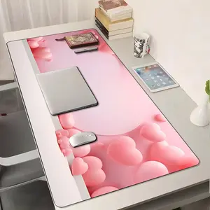 Heart Balloon Pattern Mouse Pad, Rectangular Keyboard Pad, Non-slip Mouse Pad, Desk Mat for Home Office, Gaming Accessories