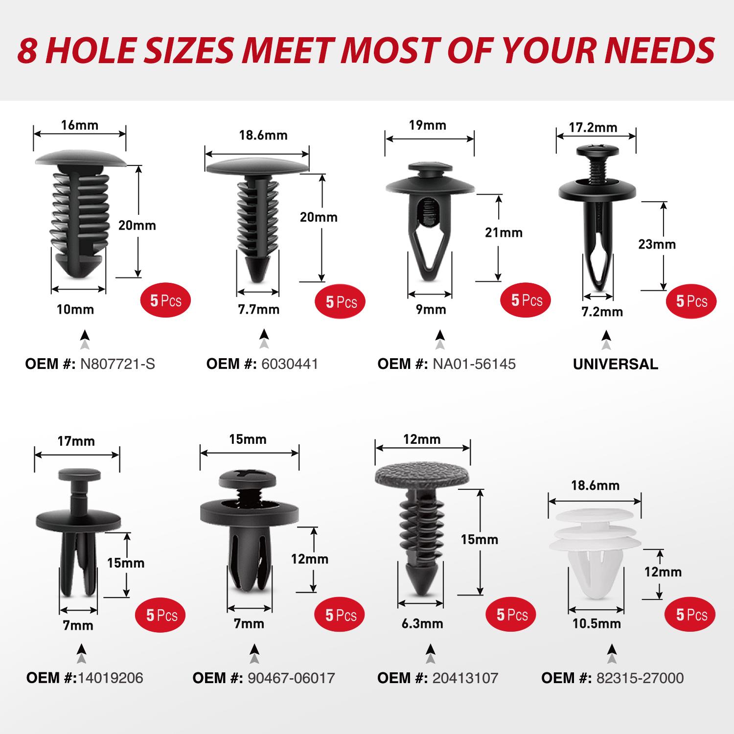 Nilight Trim Removal Tool 88Pcs, Auto Push Pin Bumper Retainer Clip Set Fastener Terminal Remover Tool Adhesive Cable Clips Kit Car Panel Radio Removal Auto Clip Pliers Automotive Toolkit dealsforyoudays