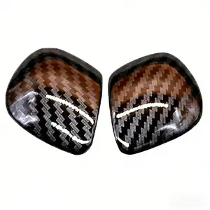 Carbon Fiber Gear Shift Knob Trim Kit (2PCS) for Volkswagen Sagitar 2012-2018 Interior Upgrade cars accessories car decoration car stuff