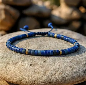 Lapis Lazuli Bracelet Healing Protection Crystal Minimalist Jewelry Men Women Gift