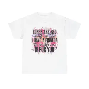 Roses Are Red Valentines Day Shirt Tee | Valentine Floral Poetry
