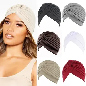 Women's Casual Turban Hat - Cotton, 21 Inch to 25 Inch, Available in Various Colors, Machine Washable, Boho Style stylish headwear