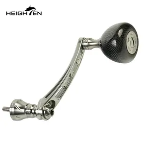 HIGHTEN Spinning Reel Power Handle Plug & Play with Carbon Knob Compatible with Shimano Daiwa Spinning Reel 65mm 70mm