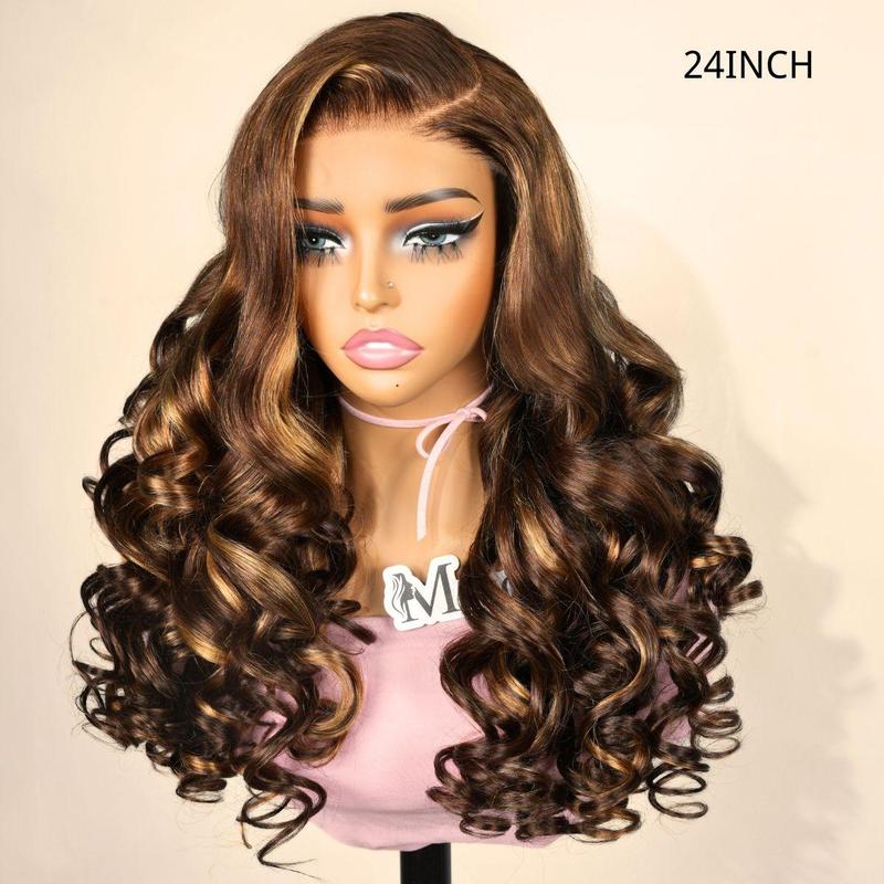 Menglle Side Part Honey Blonde Highlight 7x6 Pre Cut Lace Bouncy Body Wave Bob Wig Human Hair Wigs Natural And Voluminous#springfresh#GiftedInLove