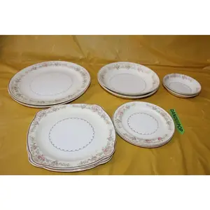Vintage 10 Piece Serving Plates Bowl The Paden City Pottery Co USA Marlene Lace
