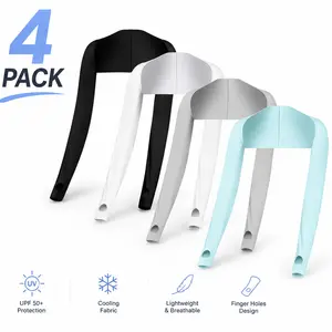 Cooling Arm Sleeves with Finger Holes – Women’s Anti-UV Sun Protection Shrug for Golf & Outdoor Activities