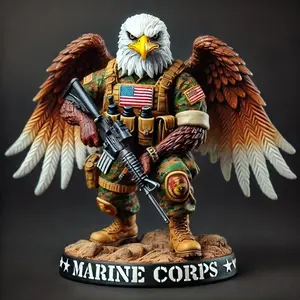 American Eagle Soldier Ornament Decorative Design, Resin Craft Art Piece, Creative Wall Decoration, Unique Home Accent