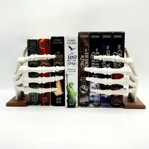 3D Printed Skeleton Hand Bookends – Halloween Gothic Book Stopper Set | Left & Right Pair