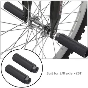 Bike Pegs 2Pcs Aluminum Alloy Anti-Skid Lead Foot Bicycle Pegs 3/8 inch Axles