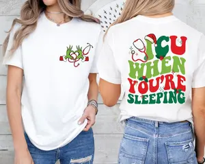 [ New Collection For Women ] [ 100% Cotton ] ICU Christmas Nurse Shirt, XMAS Nurse Sweatshirt, Nurse Holiday Christmas Tee, Merry Nurse T-Shirt, Nurse Gift For Christmas