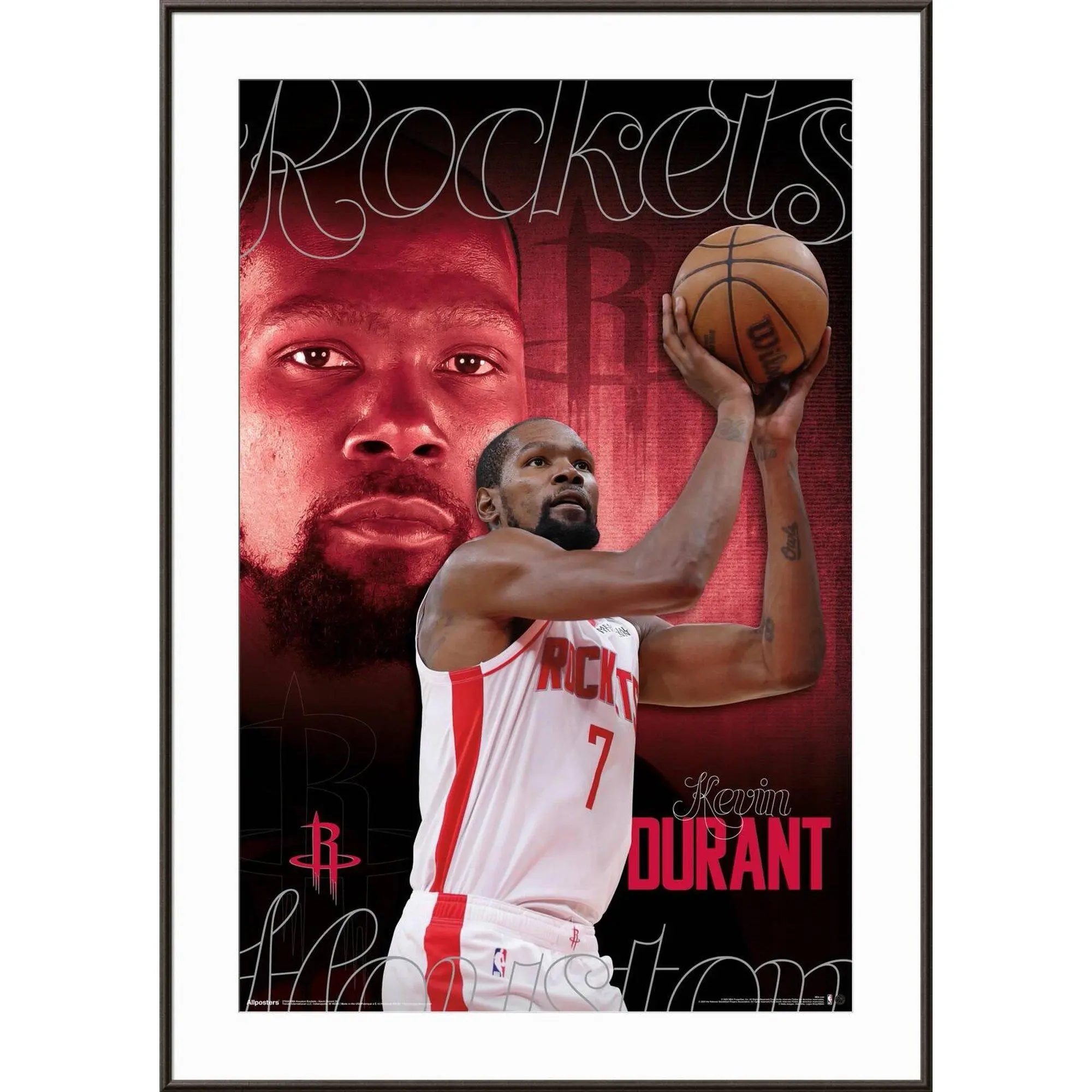 NBA Houston Rockets - Kevin Durant 25 Wall Poster