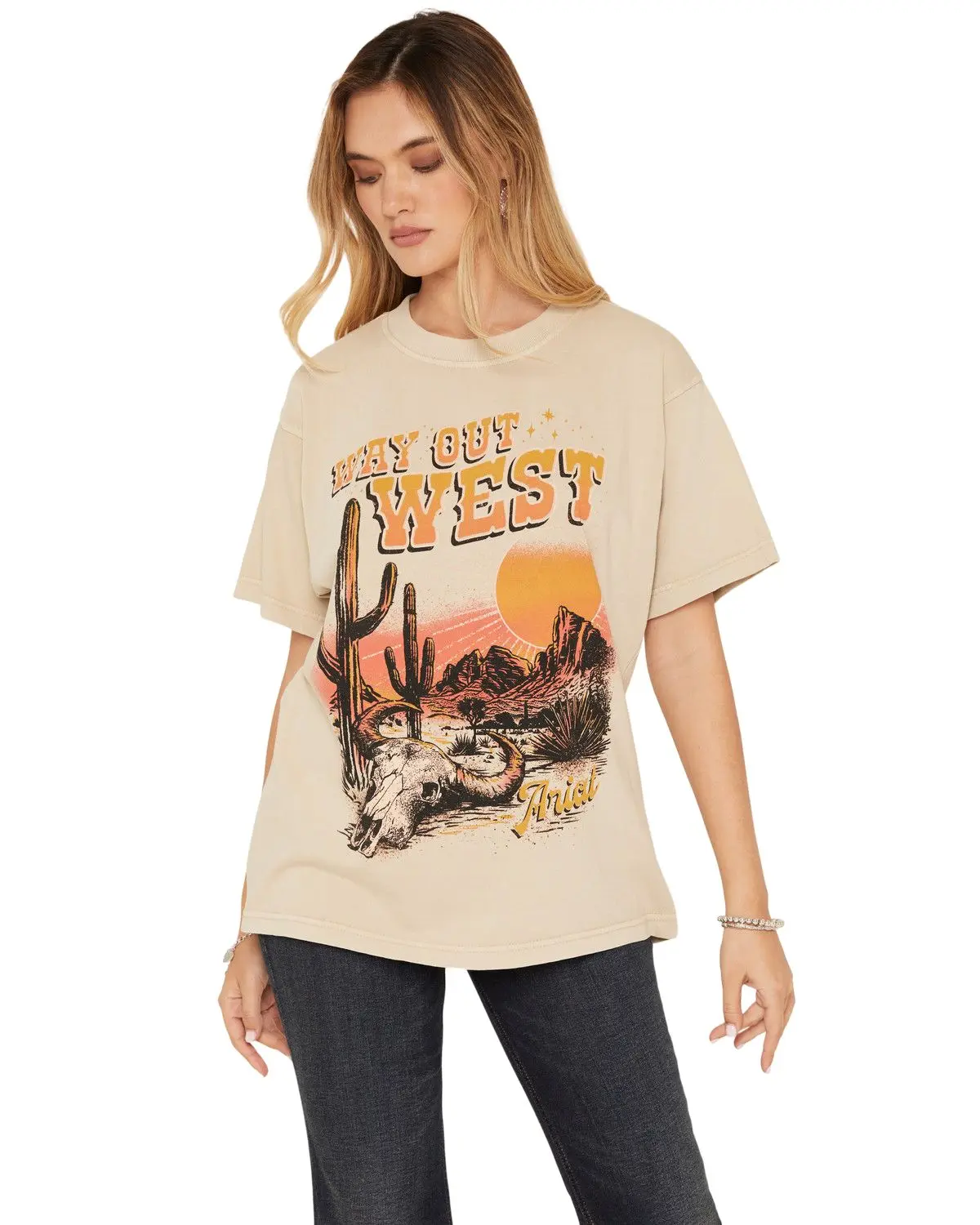 Ariat Women's Women'S Way Out West Short Sleeve Graphic Tee - 10078379