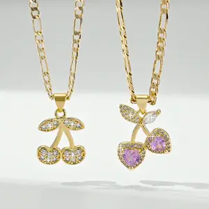 Hypoallergenic cherry pendant necklace is suitable as a gift for mother/partner/friend/godparent on Valentine's Day, First Catholic Day, daily/festival & prayer wear