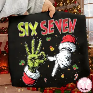 Trending Six Seven Meme TShirt, Funny Mean Guy Christmas Sweater, Viral 6 7 Joke Shirt