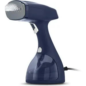 Steamer for Clothes, LX15003 Portable Handheld Fabric and Garment Steamer Iron Press Wrinkle Remover with Lint Remover & Fabric Brush - Blue