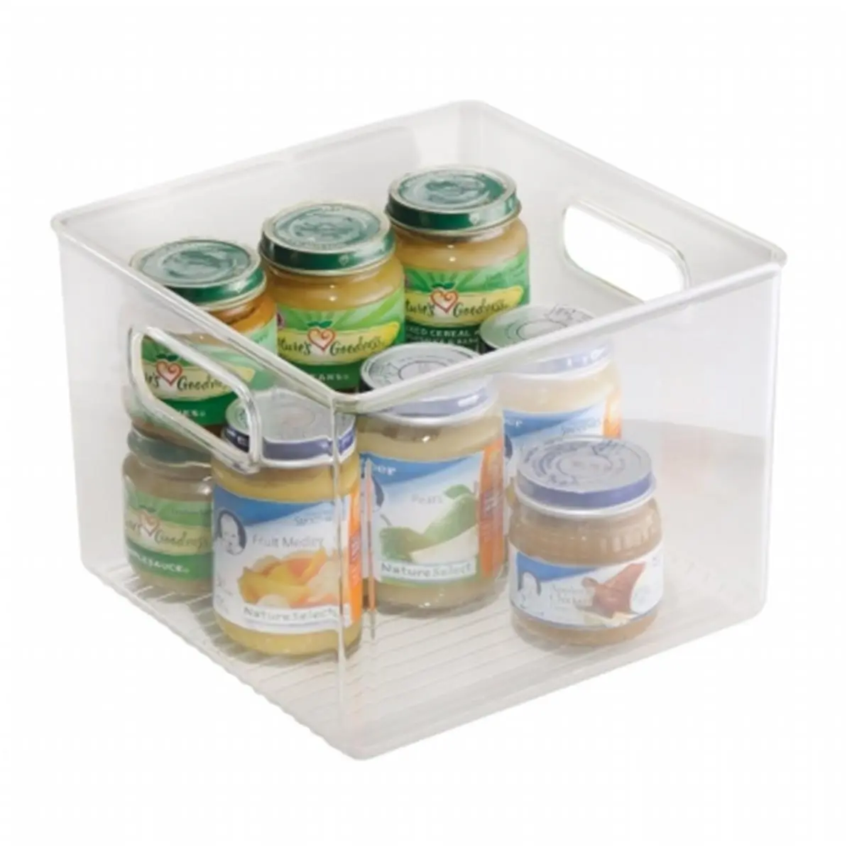 InterDesign 71230 Clear Linus Storage Bin- 8 x 8 x 6 in.