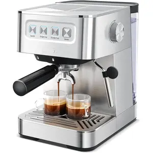 Espresso Machine with 58mm Portafilter & Milk Frother, 20 Bar Compact Expresso Machines for , Professional Espresso Coffee Machines for Cappuccino & Latte, Stainless Steel ()