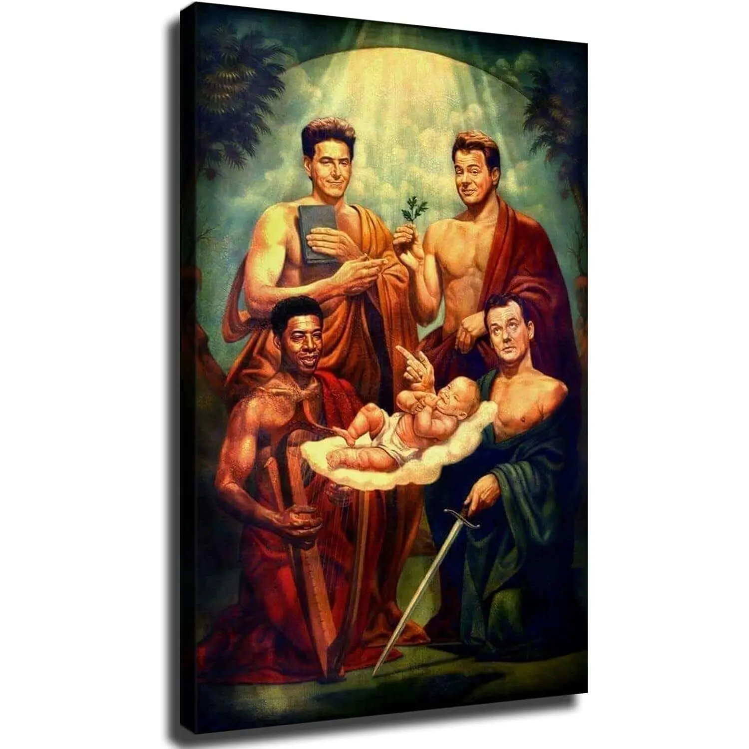 Ghostbusters - Fabulous Four Painting Poster Painting Giclee Canvas Print for Decor Satin Room Decoration Wall Ornaments Artistic Photo