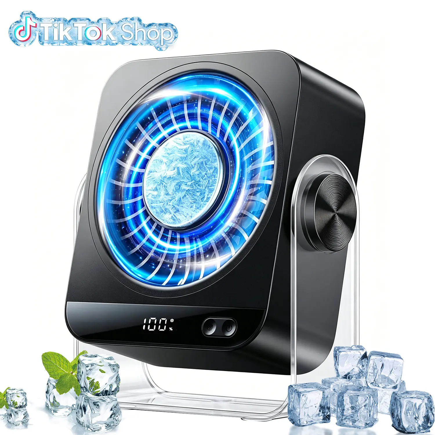 Upgrade 199 Speed Turbo Desk Fan , Smart LED Display, Ultra Quiet USB Rechargeable Portable Fan, Wall Mount Or Desktop Use For Bedroom Office Travel Summer Cooling Usb Powered Fan