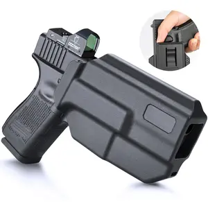 WARRIORLAND Thumb Release & Optic Cut OWB Holster fit G19 Gen6,G19/19X/26/44/45 Gen(1-5)&G23/32 Gen(3-4),Right Hand