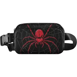 Fashion Waist Pack Crossbody Bags for Women Men with Adjustable Strap, Spider Mini Chest Bag Belt Bag for Run Travel Outdoor Cycling Hiking