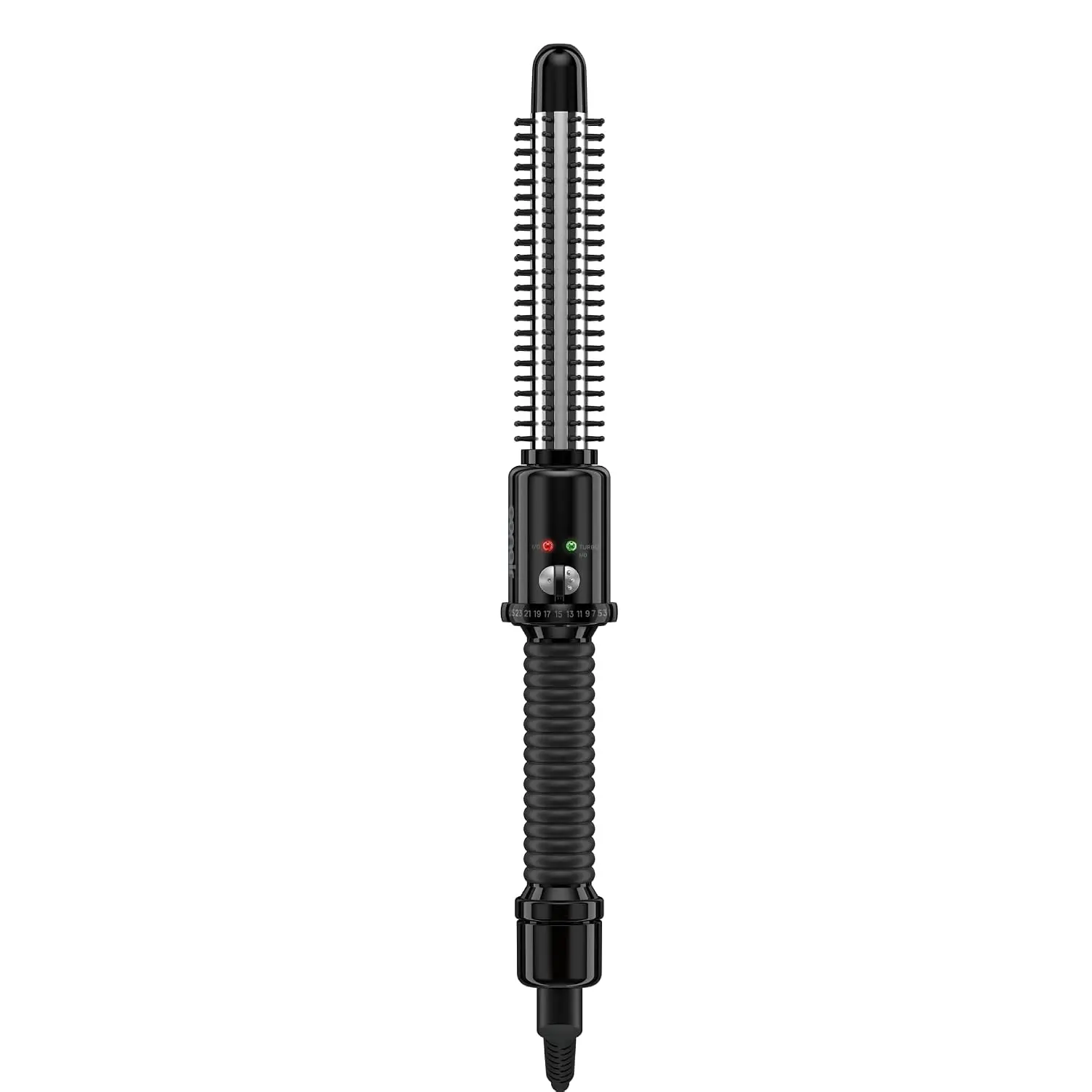 Conair 3/4-in Barrel Lightweight Curling Iron Brush with Durable Nylon Bristles - for Short Hair Daily Use, Dual-Voltage, 30-Second Heat-Up, 25 Heat Settings, 5-ft Flexible Styling Cord