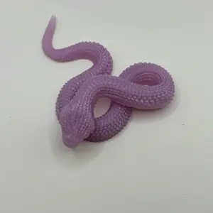 Violet Silicone Fidget Toy Snake - violet Color,2 sizes, Ideal for Stress Relief and Hand Movement Squishy anxiety squishies