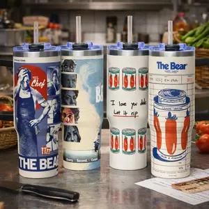The Beaar Iconic 40 Oz Tumbler, YesCheff Must have Skinny Tumbler 20 Oz, The Perfect Tumbler For Fans, Best Gift For Holiday
