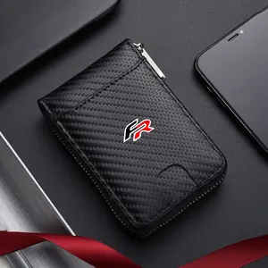 PU Leather Car Driving Document Bag, ID Passport Card Wallet, Card Pouch for Seat Fr Cupra Alhambra Leon Ateca Arona Accessories