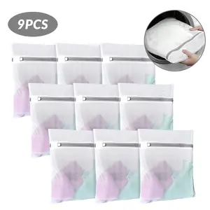 Lingerie Mesh Wash Bag Mesh Laundry Bag for Washing Delicate Blouse Hosiery Underwear Bra Lingerie Clothes White