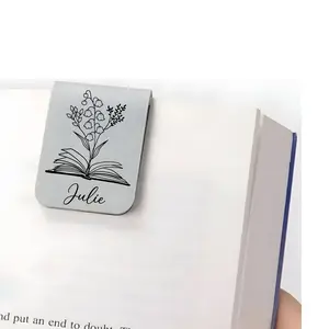 Custom Magnetic Bookmark · Birth Flower Design · Personalized Gift for Book Lovers, ustom Gift for Teachers, Students, Readers
